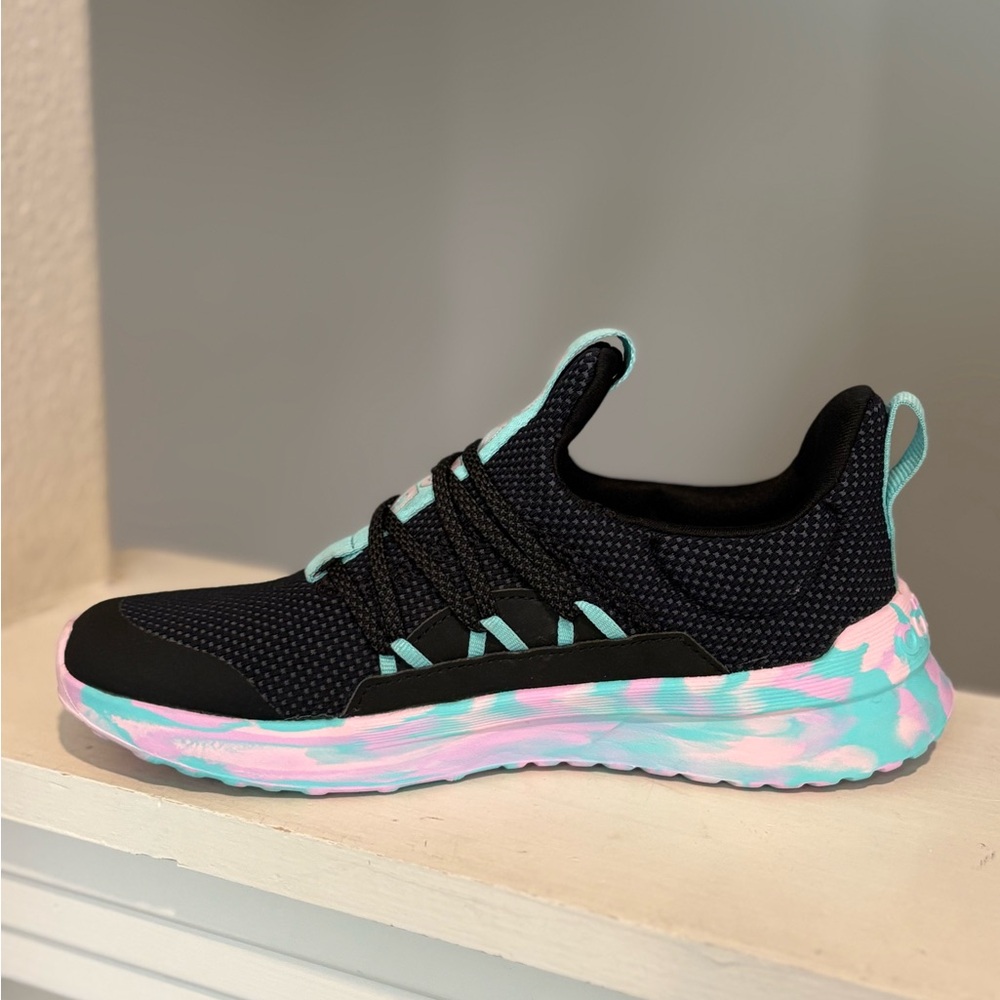 Adidas Lite Racer Adapt 5.0 K IG5399 Black Running Shoes Sneakers Youth Sz 2.5Y - Picture 3 of 10